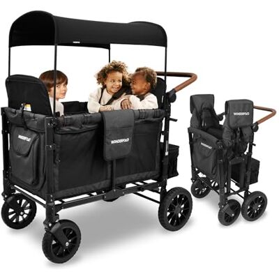 WONDERFOLD W4 Luxe Poussette Wagon Volcanic Noir WONDERFOLD W4 Luxe Poussette Wagon Volcanic Noir