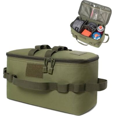 Generic Sac de rangement pour camping, étanche en toile Oxford, pochette pour ustensiles de cuisine et cartouches de gaz, capacité, organisateur pratique, sac portable pour le transport (Vert) Generic Sac de rangement pour camping, étanche en toile Oxford, pochette pour ustensiles de cuisine et cartouches de gaz, capacité, organisateur pratique, sac portable pour le transport (Vert)