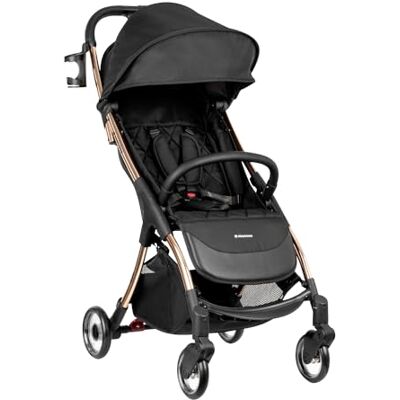 Kikka Boo Cloe Poussette Buggy jusqu'à 22 kg Cadre en aluminium pliable Porte-gobelet Noir doré Kikka Boo Cloe Poussette Buggy jusqu'à 22 kg Cadre en aluminium pliable Porte-gobelet Noir doré