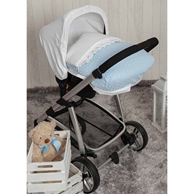 Babyline pompons – Sac Poussette bleu Babyline pompons – Sac Poussette bleu