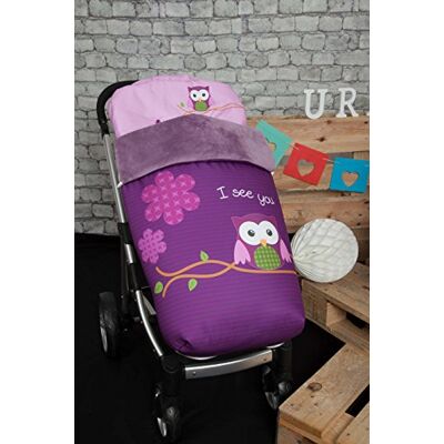 Babyline Hibou Chancelière pour poussette, couleur violet Babyline Hibou Chancelière pour poussette, couleur violet