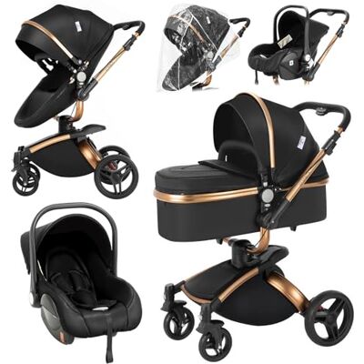 Magic ZC Poussettes Combinées Poussette 3 en 1 Tricycle Baby Walker Poussette Haute Paysage Poussettes Pliantes Trolley Bébé Landau pour Bébé 0-36 Mois (Noir 3 en 1) Magic ZC Poussettes Combinées Poussette 3 en 1 Tricycle Baby Walker Poussette Haute Paysage Poussettes Pliantes Trolley Bébé Landau pour Bébé 0-36 Mois (Noir 3 en 1)