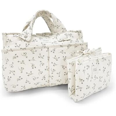 Babyshower Sac poussette Audrey Olive Bloom Canvas Sac poussette Babyshower Sac poussette Audrey Olive Bloom Canvas Sac poussette