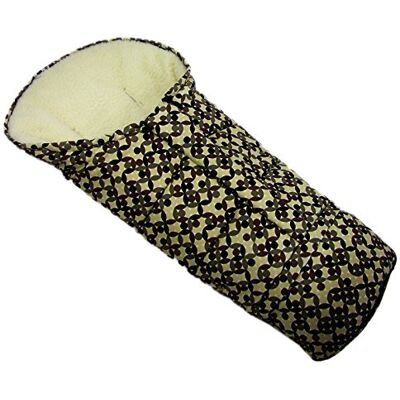 Babys-Dreams BAMBINIWELT Housse de pied d'hiver en laine pour poussette, poussette, poussette, luge ou poussette Taille ajustable Momie Marron beige Mosaïk XX Babys-Dreams BAMBINIWELT Housse de pied d'hiver en laine pour poussette, poussette, poussette, luge ou poussette Taille ajustable Momie Marron beige Mosaïk XX