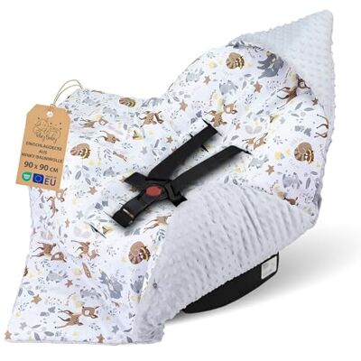 Totsy Baby Nid d'ange pour siège auto et poussette – douce couverture Minky bébé double face avec capuche pour nouveau-né – utilisable Toute l'année en déplacement 90×90 cm Cerf gris clair Oeko-Tex Totsy Baby Nid d'ange pour siège auto et poussette – douce couverture Minky bébé double face avec capuche pour nouveau-né – utilisable Toute l'année en déplacement 90×90 cm Cerf gris clair Oeko-Tex