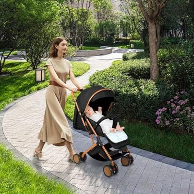 Willonin Pousstte Bébé Poussette Canne Poussette Compacte Poussette Pliable Roues Maniables et Légères Dossier Réglable, Noir Willonin Pousstte Bébé Poussette Canne Poussette Compacte Poussette Pliable Roues Maniables et Légères Dossier Réglable, Noir