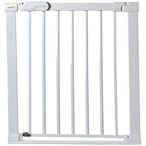 Safety 1st Flat Step, Barrière de Sécurité Enfant/Bebe, Barrière Escalier avec Barre de Seuil Ultra Plate, 73 à 80 cm, Métal (blanc)