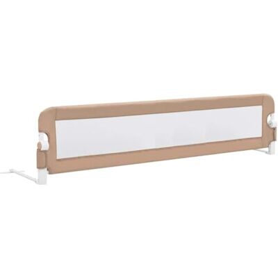 vidaXL Barrière de sécurité de lit d'enfant Taupe 180x42 cm Polyester vidaXL Barrière de sécurité de lit d'enfant Taupe 180x42 cm Polyester