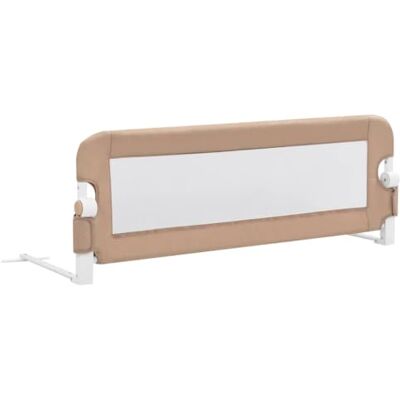 vidaXL Barrière de sécurité pour lit bébé Taupe - Barrière de lit enfant vidaXL Barrière de sécurité pour lit bébé Taupe - Barrière de lit enfant