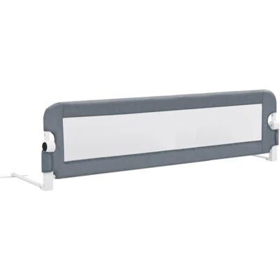 vidaXL Barrière de sécurité de lit d'enfant Gris 120x42 cm Polyester vidaXL Barrière de sécurité de lit d'enfant Gris 120x42 cm Polyester