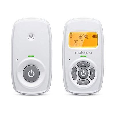 Motorola MBP24 Moniteur Audio pour bébé avec Affichage de la température ambiante, Microphone Haute sensibilité et Conversation bidirectionnelle Blanc Motorola MBP24 Moniteur Audio pour bébé avec Affichage de la température ambiante, Microphone Haute sensibilité et Conversation bidirectionnelle Blanc