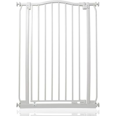 Safetots Barrière de sécurité supérieure incurvée extra haute, 71 cm à 80 cm, blanc mat, extra haute 100 cm de hauteur, barrière d'escalier à pression pour portes, couloirs et espaces, barrière de Safetots Barrière de sécurité supérieure incurvée extra haute, 71 cm à 80 cm, blanc mat, extra haute 100 cm de hauteur, barrière d'escalier à pression pour portes, couloirs et espaces, barrière de