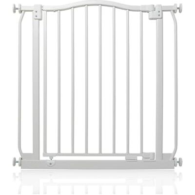 Safetots Barrière de sécurité supérieure incurvée 71 cm 80 cm Blanc mat Ajustement par pression Barrière d'escalier pour portes de couloirs et espaces Barrière de sécurité Installation Safetots Barrière de sécurité supérieure incurvée 71 cm 80 cm Blanc mat Ajustement par pression Barrière d'escalier pour portes de couloirs et espaces Barrière de sécurité Installation