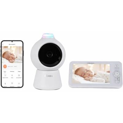Béaba Zen Smart AI – Babyphone Vidéo Connecté 3 en 1 avec Caméra 360° Full QHD 4MP, Écran HD 720p, Application Mobile, IA Détection Retournement, Vision Nocturne, Veilleuse, Talkie-Walkie, VOX, Blanc Béaba Zen Smart AI – Babyphone Vidéo Connecté 3 en 1 avec Caméra 360° Full QHD 4MP, Écran HD 720p, Application Mobile, IA Détection Retournement, Vision Nocturne, Veilleuse, Talkie-Walkie, VOX, Blanc