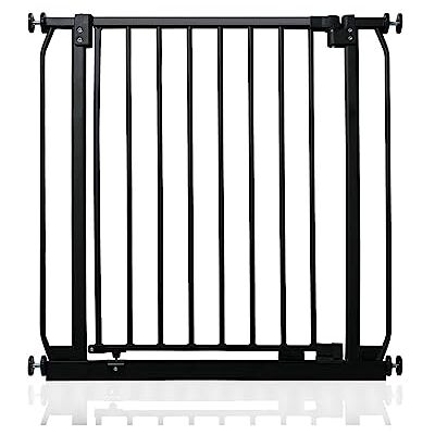 Safetots Porte de sécurité Elite, 71 cm 80 cm, noir mat, barrière de sécurité à pression pour escaliers, portail pour enfants pour portes, barrière de sécurité, installation facile Safetots Porte de sécurité Elite, 71 cm 80 cm, noir mat, barrière de sécurité à pression pour escaliers, portail pour enfants pour portes, barrière de sécurité, installation facile