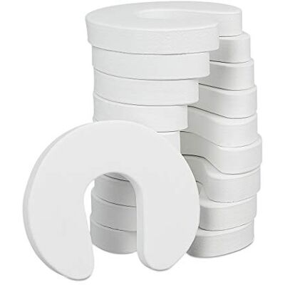 Relaxdays Lot de 10 protections de porte en mousse pour tiroir, butée de porte pour bébé et enfant HBT 2 x 9 x 10,5 Blanc Relaxdays Lot de 10 protections de porte en mousse pour tiroir, butée de porte pour bébé et enfant HBT 2 x 9 x 10,5 Blanc