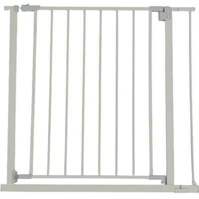 Relaxdays Barrière de protection d'escalier, 82 à 87 cm, sans perçage, pour bébé et tout-petit, escalier et porte, à clipser, grise Relaxdays Barrière de protection d'escalier, 82 à 87 cm, sans perçage, pour bébé et tout-petit, escalier et porte, à clipser, grise