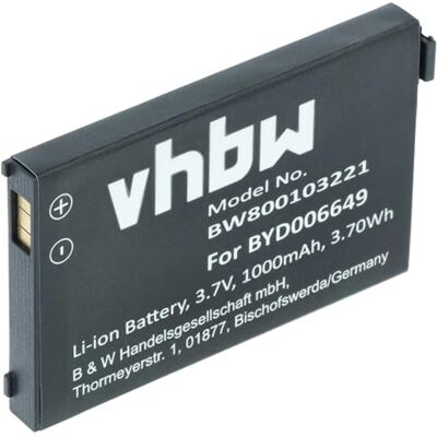vhbw Batterie de remplacement BT BYD006649 pour moniteur bébé (1000 mAh, 3,7 V, Li-Ion) vhbw Batterie de remplacement BT BYD006649 pour moniteur bébé (1000 mAh, 3,7 V, Li-Ion)