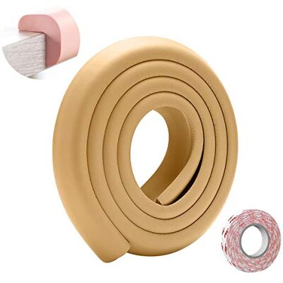 SONARIN Protection d'Angles et Rebords pour Bébés,2M / 6.6ft Corner Protections de bord de table de meubles en forme de L avec ruban adhésif fort,Protections de rebords(Brun Clair) SONARIN Protection d'Angles et Rebords pour Bébés,2M / 6.6ft Corner Protections de bord de table de meubles en forme de L avec ruban adhésif fort,Protections de rebords(Brun Clair)