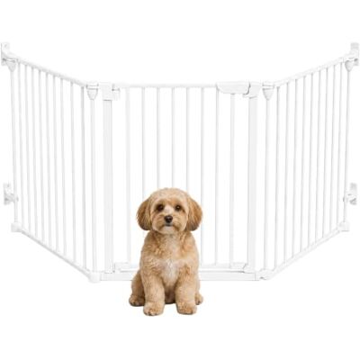 Relaxdays Barrière 3 pièces avec porte H x L: 74 x 85-180 cm, blanche Relaxdays Barrière 3 pièces avec porte H x L: 74 x 85-180 cm, blanche