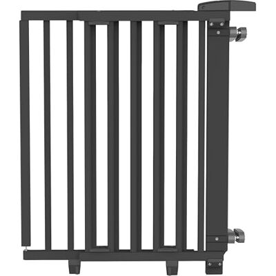 Geuther 2733+ barrière de sécurité pivotante, certifiée TÜV/GS, barrière de Porte (67 cm 95 cm, à percer & à Fixer, barrière bébé Extra Haute, réglable en continu), Teinté Noir Geuther 2733+ barrière de sécurité pivotante, certifiée TÜV/GS, barrière de Porte (67 cm 95 cm, à percer & à Fixer, barrière bébé Extra Haute, réglable en continu), Teinté Noir
