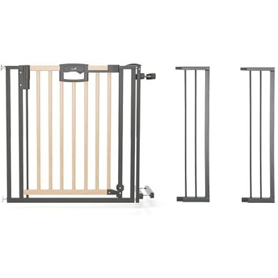 Geuther Easylock Plus Barrière de protection pour escalier Sans perçage Avec pinces Largeur : 116 à 124,5 cm Grille de sécurité pour bébé Ouverture des deux côtés Anthracite naturel Geuther Easylock Plus Barrière de protection pour escalier Sans perçage Avec pinces Largeur : 116 à 124,5 cm Grille de sécurité pour bébé Ouverture des deux côtés Anthracite naturel