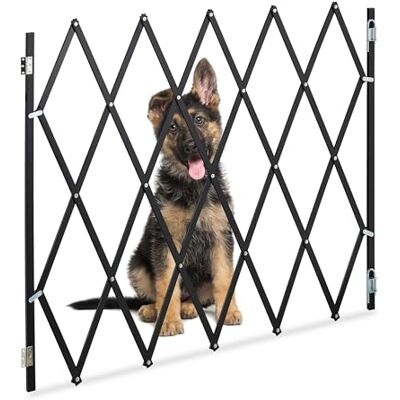 Relaxdays Barrière de sécurité extensible jusqu'à 130 cm de haut 87,5 à 100 cm de haut En bambou Pour escaliers et portes Noir 90% 10% fer Relaxdays Barrière de sécurité extensible jusqu'à 130 cm de haut 87,5 à 100 cm de haut En bambou Pour escaliers et portes Noir 90% 10% fer