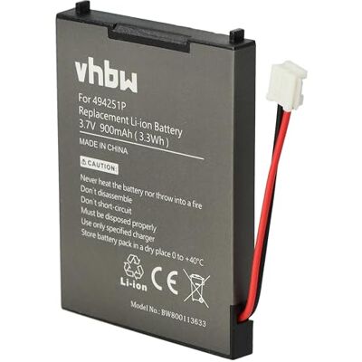 vhbw Batterie Li-polymère 900 mAh (3,7 V) compatible avec babyphone, moniteur de bébé Audioline Watch & Care V120, V130, V131, V132, V150 de remplacement pour 494251p, BPCK1500LI. vhbw Batterie Li-polymère 900 mAh (3,7 V) compatible avec babyphone, moniteur de bébé Audioline Watch & Care V120, V130, V131, V132, V150 de remplacement pour 494251p, BPCK1500LI.