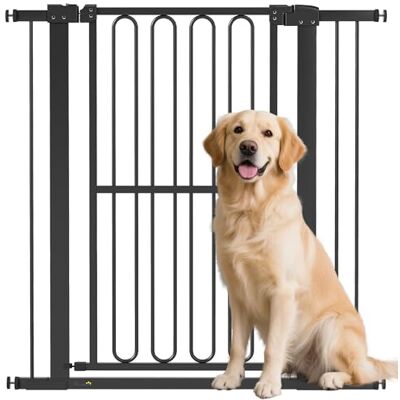 Pawhut Barrière de protection d'escalier 104 cm sans perçage 76-104 cm pour chien Noir Pawhut Barrière de protection d'escalier 104 cm sans perçage 76-104 cm pour chien Noir