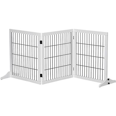 Pawhut Grille de protection pour chien En pin Blanc 185 x 36 x 71 cm Pawhut Grille de protection pour chien En pin Blanc 185 x 36 x 71 cm