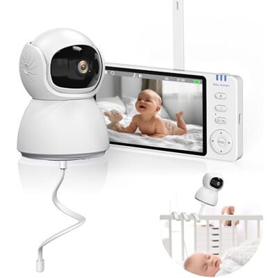 EXTRALINK Babyphone avec caméra sans Wi-Fi Moniteur bébé avec écran de 5 ", vision nocturne, audio bidirectionnel, surveillance VOX et de la température, fonction FHSS 2,4 GHz, portée de 300 m EXTRALINK Babyphone avec caméra sans Wi-Fi Moniteur bébé avec écran de 5 ", vision nocturne, audio bidirectionnel, surveillance VOX et de la température, fonction FHSS 2,4 GHz, portée de 300 m