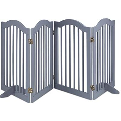 Relaxdays Grille de protection autoportante pour chien Gris 70 x 205,5 cm Relaxdays Grille de protection autoportante pour chien Gris 70 x 205,5 cm