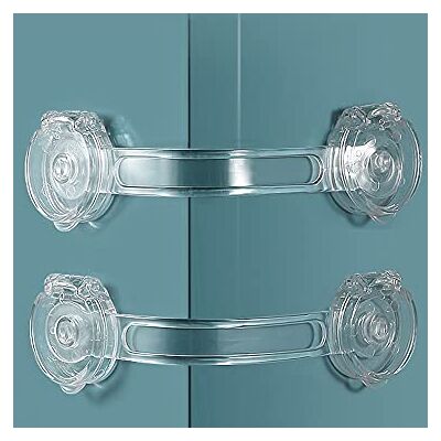 MOTT Verrou de sécurité en plastique transparent pour armoire Sans perçage Pour réfrigérateur, tiroir, placard, four, réfrigérateur MOTT Verrou de sécurité en plastique transparent pour armoire Sans perçage Pour réfrigérateur, tiroir, placard, four, réfrigérateur