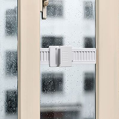 MOTT Arrêt de fenêtre autocollant réglable pour fenêtre coulissante Verrouillage de porte Sécurité enfant Pour enfants et animaux domestiques MOTT Arrêt de fenêtre autocollant réglable pour fenêtre coulissante Verrouillage de porte Sécurité enfant Pour enfants et animaux domestiques