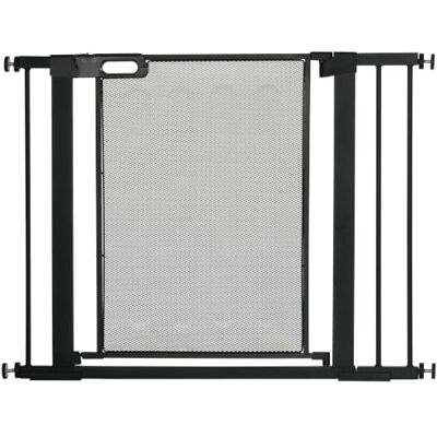 Pawhut Barrière de Sécurité Chien Fermeture Automatique 75-103 cm Noir pour Animaux Domestiques, Double Verrouillage Pawhut Barrière de Sécurité Chien Fermeture Automatique 75-103 cm Noir pour Animaux Domestiques, Double Verrouillage