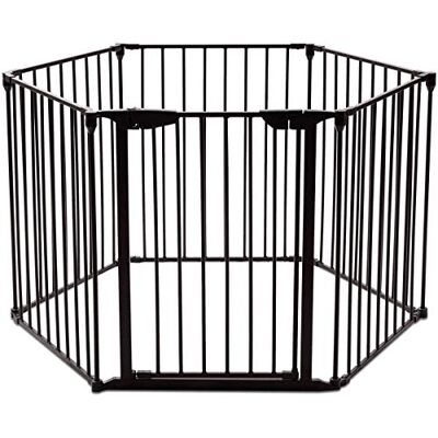 COSTWAY Barrière de Sécurité, Clôture de Cheminée en Fer Pare-Feu de Cheminée 6 Pans 380x75cm (Blanc) COSTWAY Barrière de Sécurité, Clôture de Cheminée en Fer Pare-Feu de Cheminée 6 Pans 380x75cm (Blanc)