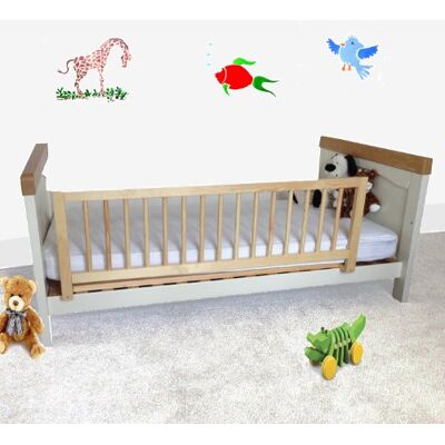 Safetots Barrière de lit en bois naturel Safetots Barrière de lit en bois naturel