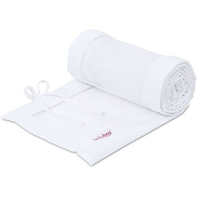 babybay Tour de lit en maille piquée pour modèle Boxspring XXL, blanc babybay Tour de lit en maille piquée pour modèle Boxspring XXL, blanc