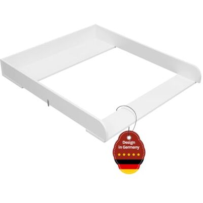 WOLTU Plan à Langer, 80x78.5 cm, Plan à Langer pour Commode (Profondeur : 46,5-50 cm), Plateau à Langer Amovible, avec Sangle Anti-basculement, Blanc WOLTU Plan à Langer, 80x78.5 cm, Plan à Langer pour Commode (Profondeur : 46,5-50 cm), Plateau à Langer Amovible, avec Sangle Anti-basculement, Blanc