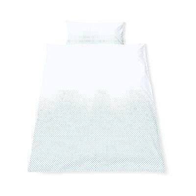 PINOLINO Percale reversible duvet cover set for cot beds 'Running Stars', light blue, 2 parts PINOLINO Percale reversible duvet cover set for cot beds 'Running Stars', light blue, 2 parts