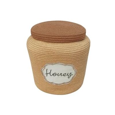 Lorena Canals Panier pour enfant Honey Pot de rangement pour décoration ou chambre d'enfant. Fabriqué en coton. Couleur : miel. Dimensions : Ø 28 x 27 cm Lorena Canals Panier pour enfant Honey Pot de rangement pour décoration ou chambre d'enfant. Fabriqué en coton. Couleur : miel. Dimensions : Ø 28 x 27 cm