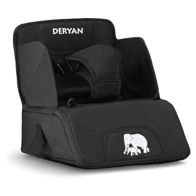 Deryan Rehausseur V2 avec sangle de fixation Noir De 6 mois à 3 ans, dimensions 30 x 30 x 32 cm, charge maximale 15 kg, pliable, réglable, avec sac de transport Deryan Rehausseur V2 avec sangle de fixation Noir De 6 mois à 3 ans, dimensions 30 x 30 x 32 cm, charge maximale 15 kg, pliable, réglable, avec sac de transport