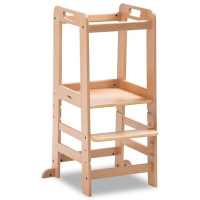 hauck Tour d'apprentissage Learn N Explore, bois de hêtre certifié FSC®, hauteur réglable, stable, robuste, tour d'apprentissage Montessori à partir de 1 an, pour cuisine, table, salle de bain hauck Tour d'apprentissage Learn N Explore, bois de hêtre certifié FSC®, hauteur réglable, stable, robuste, tour d'apprentissage Montessori à partir de 1 an, pour cuisine, table, salle de bain