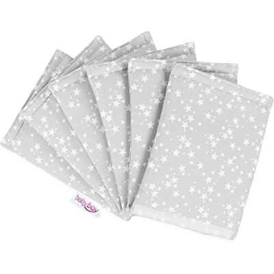 babybay Tour de lit ultrafresh Piqué compatible avec modèle original, gris nacré, étoiles blanches babybay Tour de lit ultrafresh Piqué compatible avec modèle original, gris nacré, étoiles blanches