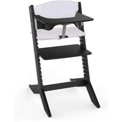 Geuther NALA Chaise haute en bois noir coussin tablette Geuther NALA Chaise haute en bois noir coussin tablette