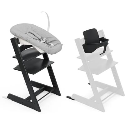 Stokke Chaise haute Tripp Trapp (Noir) avec Newborn Set & Baby Set 2 (Noir) Design sûr, ajustable et ergonomique Stokke Chaise haute Tripp Trapp (Noir) avec Newborn Set & Baby Set 2 (Noir) Design sûr, ajustable et ergonomique