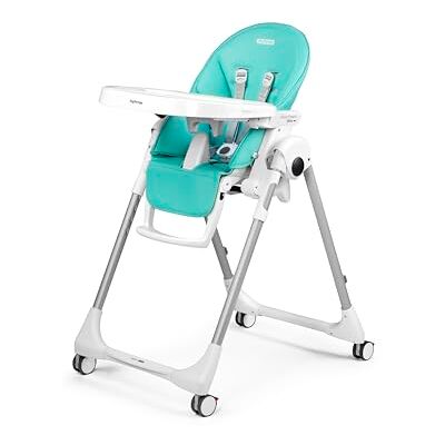 Peg Perego Prima gelée Follow Me Chaise haute pour bébé inclinable, fonction chaise longue, 4 roues, pliable et ultra-compact, pour enfants de 0 à 3 ans (0 à 15 kg), Tahiti Peg Perego Prima gelée Follow Me Chaise haute pour bébé inclinable, fonction chaise longue, 4 roues, pliable et ultra-compact, pour enfants de 0 à 3 ans (0 à 15 kg), Tahiti