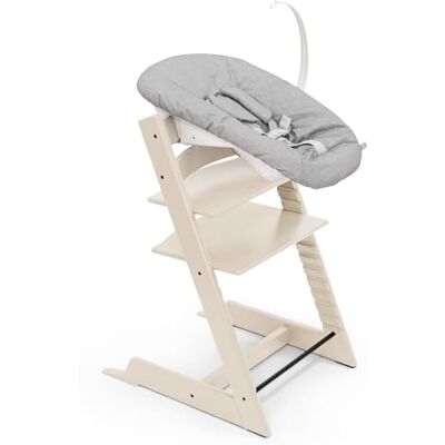 Stokke Chaise Tripp Trapp (Vanilla White) avec Newborn Set (Grey) Utilisez dès la naissance et jusqu’à 9 kg Confortable, sûr et simple à utiliser Stokke Chaise Tripp Trapp (Vanilla White) avec Newborn Set (Grey) Utilisez dès la naissance et jusqu’à 9 kg Confortable, sûr et simple à utiliser