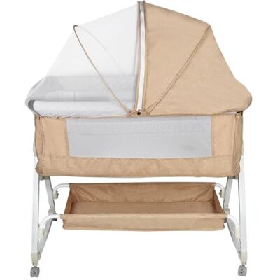 LANTUS Lit Cododo Bébé 3 en 1, Berceau Cododo avec Matelas et Moustiquaire, Berceau Bébé, Capacité de Charge 50KG, Compact en 3 Secondes, Facile à Transporter, 92 * 52 * 106-118cm-Crème LANTUS Lit Cododo Bébé 3 en 1, Berceau Cododo avec Matelas et Moustiquaire, Berceau Bébé, Capacité de Charge 50KG, Compact en 3 Secondes, Facile à Transporter, 92 * 52 * 106-118cm-Crème