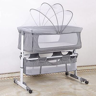 RELOVE Berceau Cododo avec Matelas et Moustiquaire 2 in 1 Lit pour Les Bébés de 1 à 36 Mois Pliable 2 en 1 Berceau bébé Mobile Lit d'Appoint (92*58*70-90cm (Gris)) RELOVE Berceau Cododo avec Matelas et Moustiquaire 2 in 1 Lit pour Les Bébés de 1 à 36 Mois Pliable 2 en 1 Berceau bébé Mobile Lit d'Appoint (92*58*70-90cm (Gris))